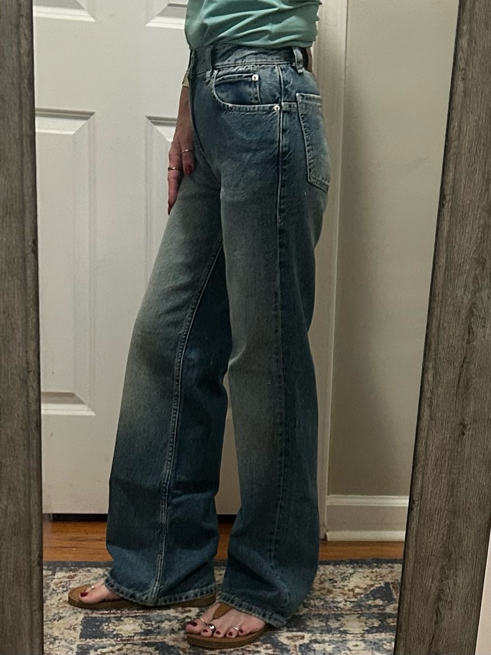 NWT We The Free Tinsley Baggy High-Rise Jeans in Hazey Blue - Picture 6 of 15